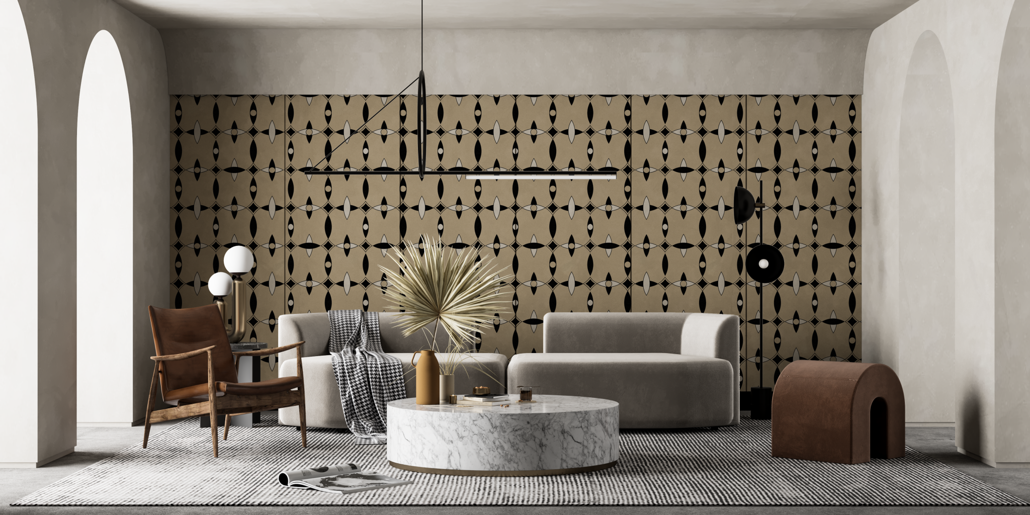 Accent wall wallpaper design